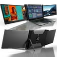 thumbnail image 1 of Limink 15-17inch Laptop Extended Screen Portable Triple Monitor 14" Dual Screen Extender 1080P, Compatible with Mac OS/Wins, Gaming Travel Monitor, Black, 1 of 9