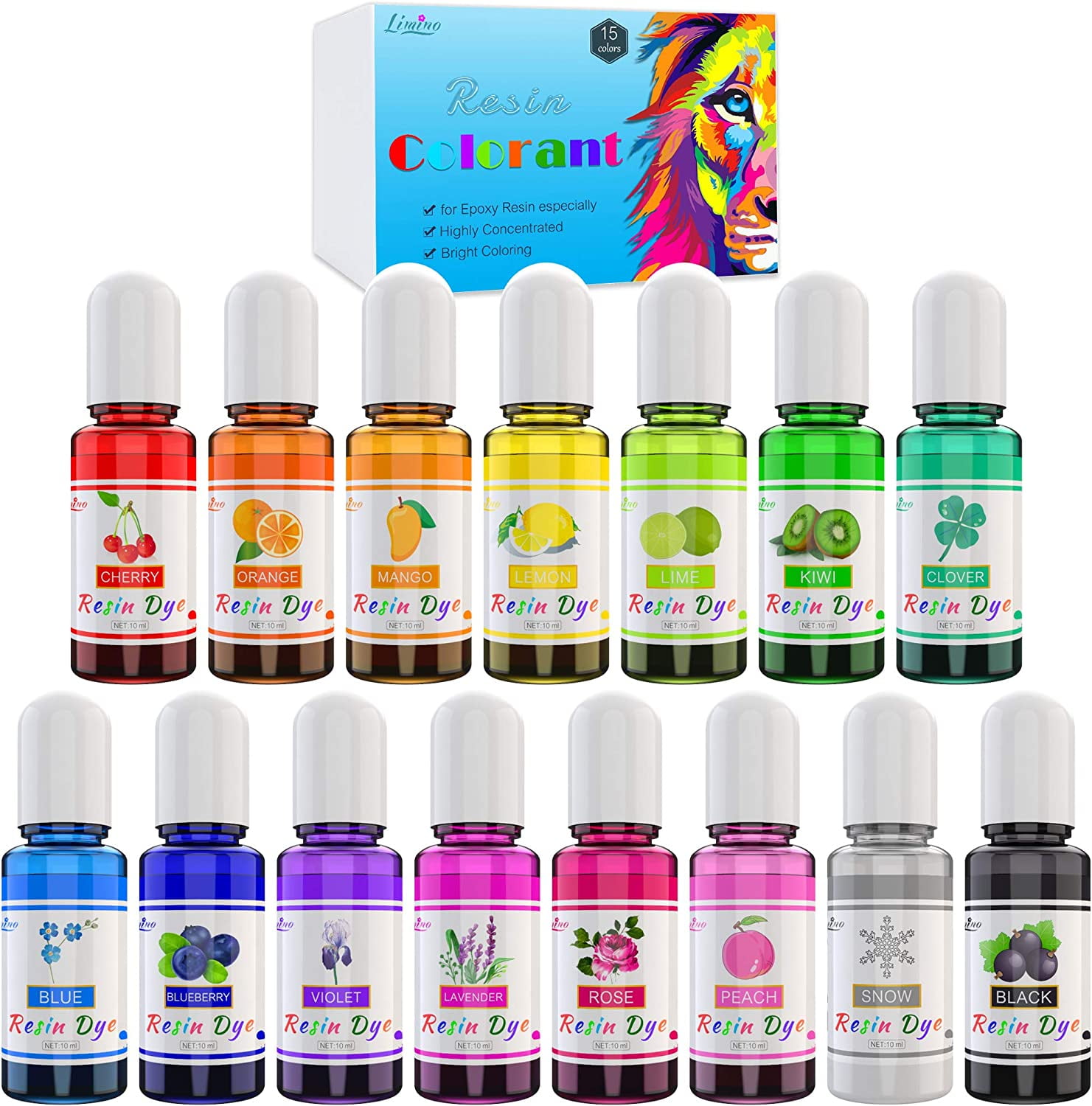 24colors 5ml Resin Dye Ink, High Concentration Pigment For Diy