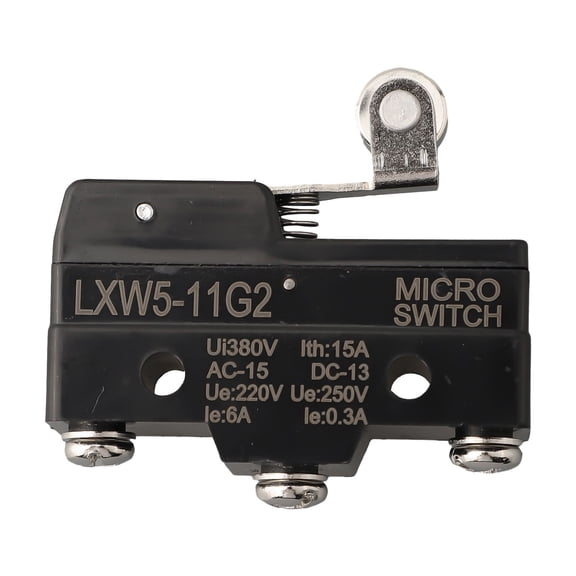 Limit Switch For Industrial Control Applications, Push Plunger Actuated SPDT 10A 380V AC/220V DC Metal Travel Switch With 3 Screw Terminals(LXW5-11G2)