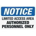 thumbnail image 1 of Limited Access Area Authorized Personnel Only Sign Warning Sign, Do Not Enter Metal Signs for Home Business Outdoor Indoor Street Wall Caution Custom Decor 12 x 8 Inch, 1 of 4