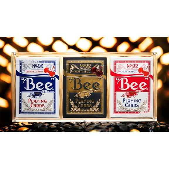 Limited Bee X Cherry 3 Deck Playing Card Set (Blue, Red and Black)