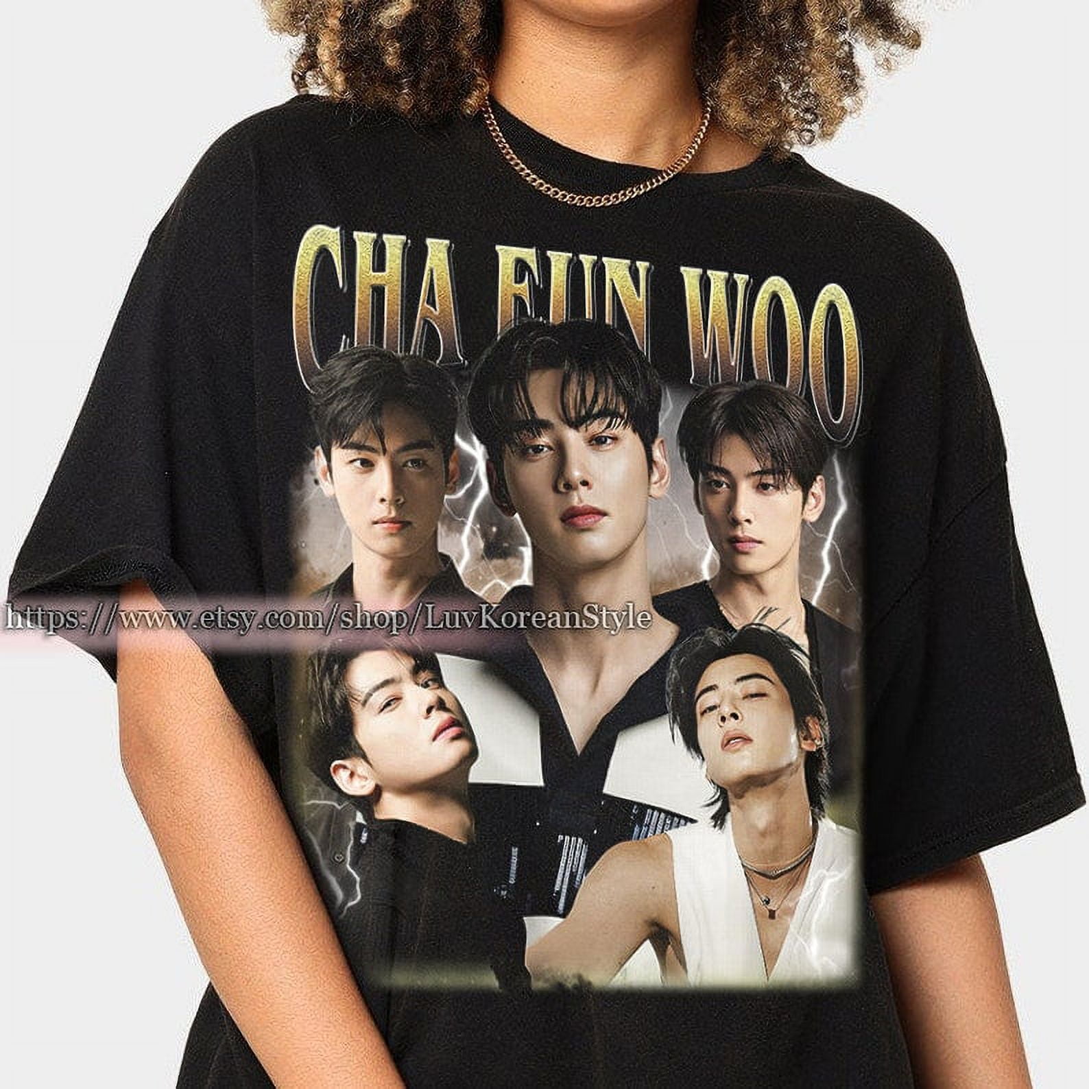 CHA EUN-WOO 　チャウヌ　CK サイン入りのTシャツ CHA EUN-WOO チャウヌ CK サイン入りTシャツ カルバンクライン