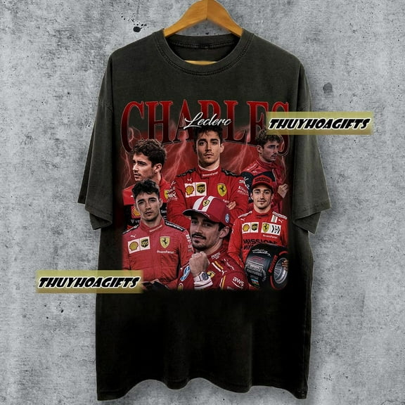Limited Charles Leclerc Vintage 90s Bootleg T-shirt, Retro Racing Driver F1 Gifts For Man And Women Unisex Shirt,Black color,size M