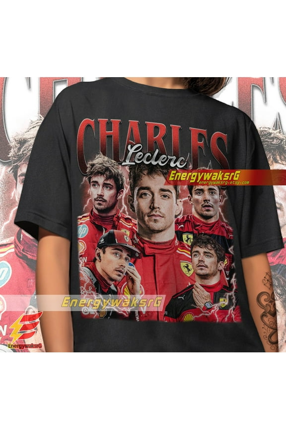 Limited Charles Leclerc Vintage T-Shirt, Ferrari Formula One, Gift For Woman and Man Unisex Shirt