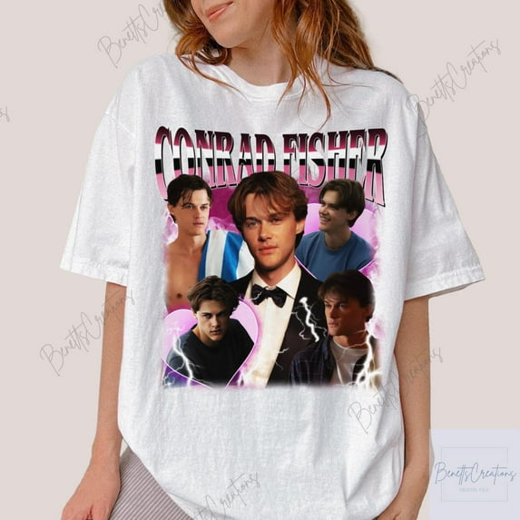 Limited Conrad Fisher Shirt, Team Conrad The Summer I Turned Pretty Tee, Retro Conrad Fisher Shirt Girl's Dinner,White Color,Size 2XL
