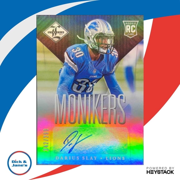 Limited Darius Slay #165 Monikers Autographs Silver Detroit Lions NFL Football Trading Card