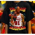 thumbnail image 1 of Limited Dennis Rodman Vintage T-Shirt, Unisex Homage Graphic Cotton shirt, Retro 90's Fans T-shirt, Gift For Women and Men, 1 of 2