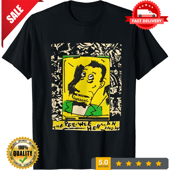 Limited EDITION HOT NEW Pee Wee Herman BLACK T-shirt short sleeve All sizes S-3XL, LIMITED EDITION-TH65921
