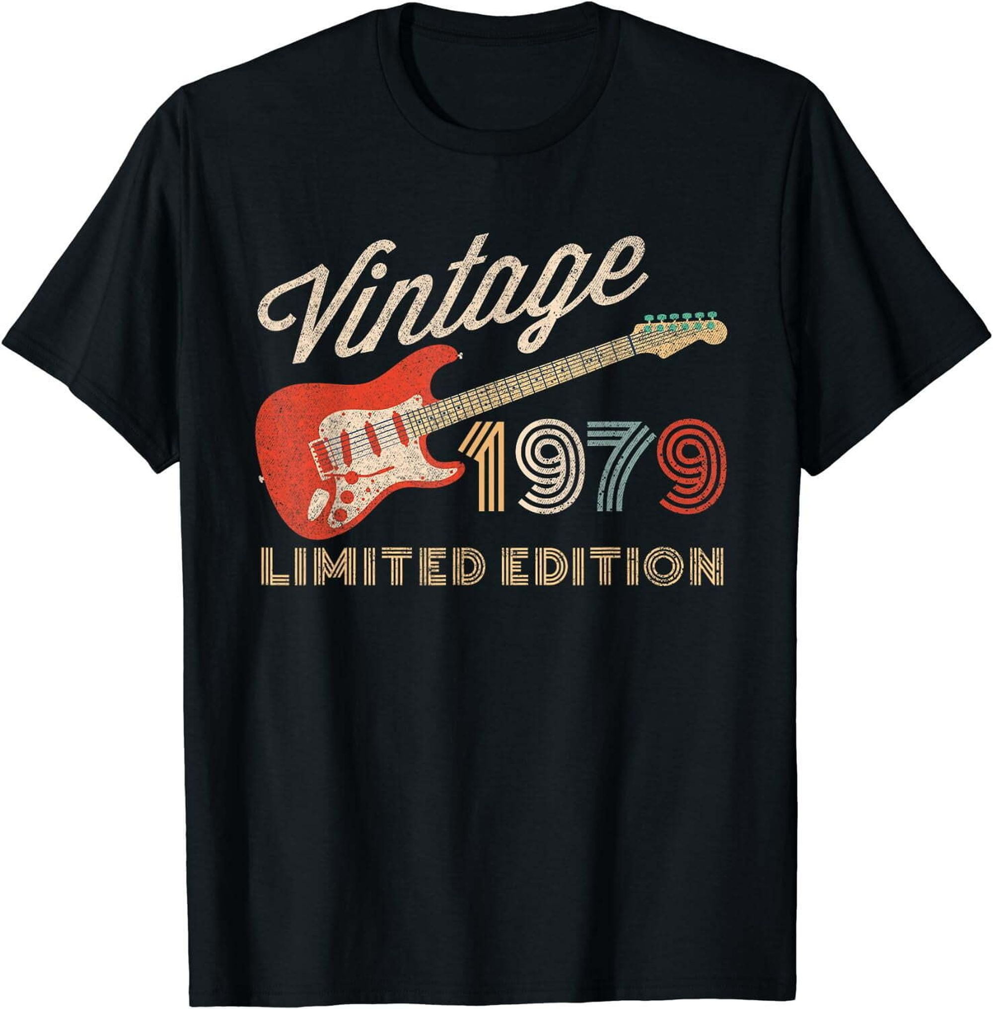 Limited Edition 1979 Vintage Guitar Birth Year Tee: A Classic Addition ...