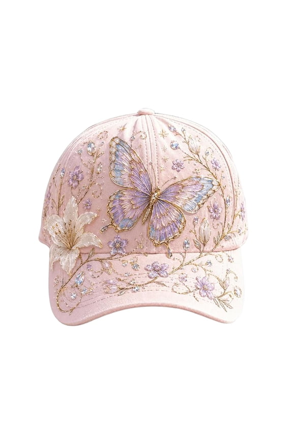Limited Edition 2026 Garden Morning Baseball Cap,Botanical Dragonfly Printed Baseball Cap,Lightweight Adjustable Casual Outdoor Sun Hat for Men & Women(B)