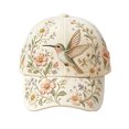 thumbnail image 1 of Limited Edition 2026 Garden Morning Baseball Cap, Cotton Hummingbird Flowers Hat, Lightweight Breathable Adjustable Baseball Hat, 1 of 6