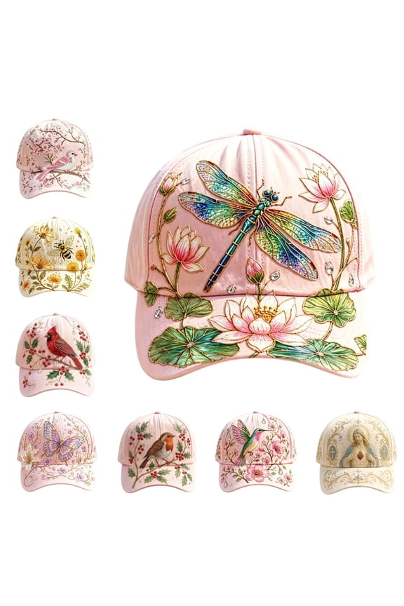 Limited Edition 2026 Garden Morning Baseball Cap, Garden Morning Botanical Dad Hat, Adjustable Lightweight Hummingbird Hat,Style A