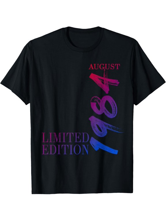 Limited Edition August 1984 Vintage 40Th Birthday T-Shirt Size S-5XL