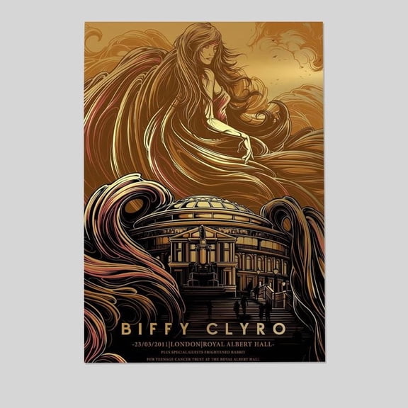 Limited Edition Biffy Clyro Autographed Print Size 24''x36'' - Postora