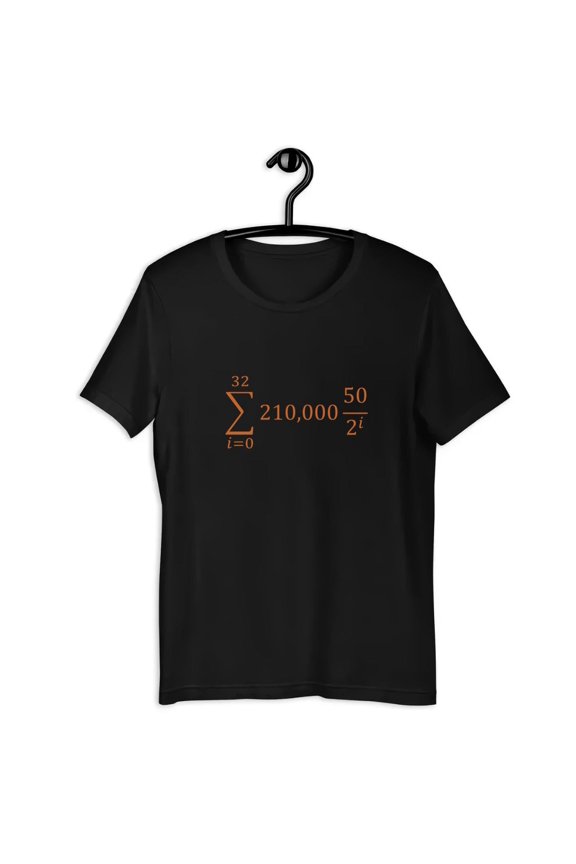 Limited Edition Bitcoin Halving Equation, Bitcoin shirt, Satoshi Merch, Crypto Gift, Bitcoin Lover, Bitcoin Gift, Crypto Merch, BTC Gift, Gift For Trader-TH39031