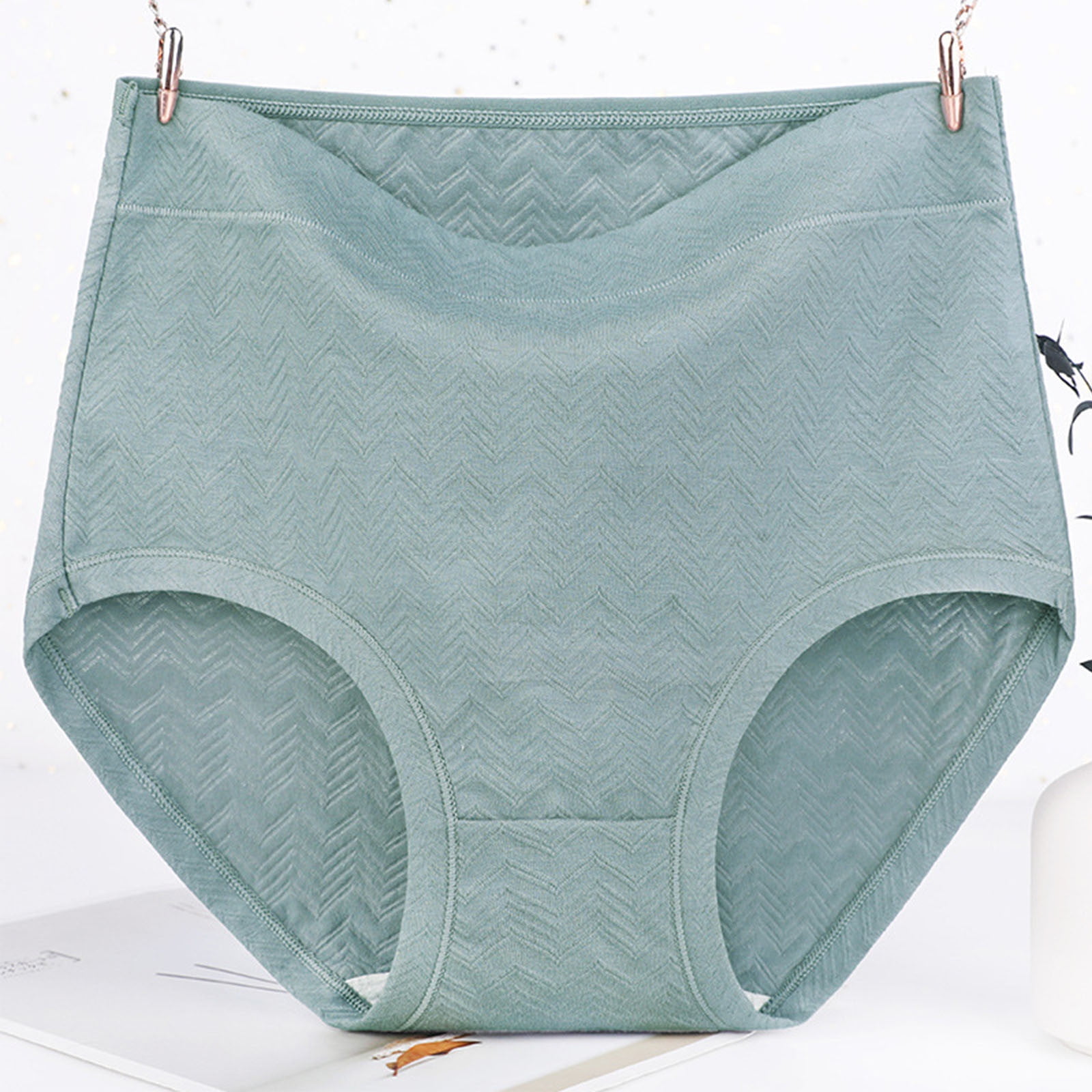 Limited Edition Bulk Panties Bragas Baratas Women s High Waisted Soft Breathable Panties Stretch Briefs Seamless Ladies Briefs SOPATENOR Light Blue