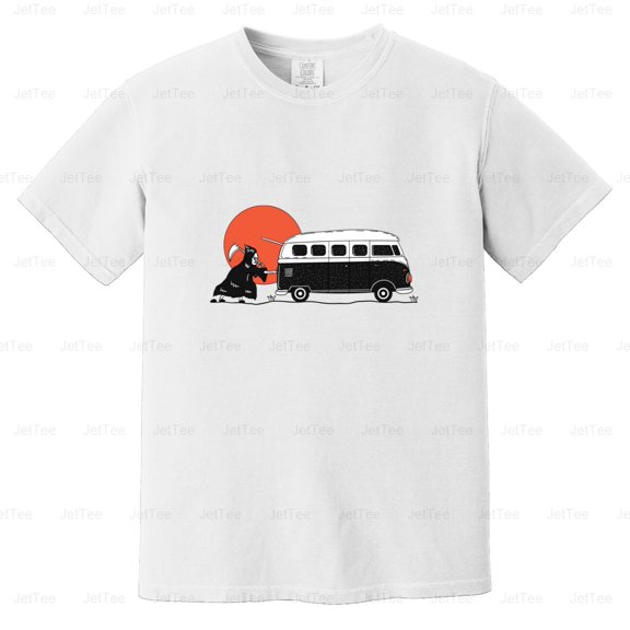 Limited Edition Bus Halloween Skeleton VW Van Hippie Comfort Color T-Shirt Unisex, up to 4XL