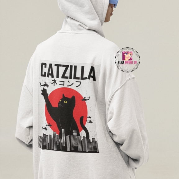 Limited Edition Catzilla hoodie-Godzilla merch-Cat people hoodie-Catzilla Merch Cat hoodie for pettlovers