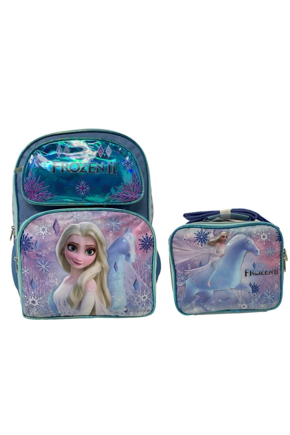 Limited Edition Disney Princess Frozen Elsa 16" Large Backpack Plus Lunch Bag