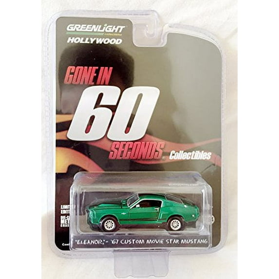 Limited Edition GREEN MACHINE Chase Piece 1967 Ford Mustang "Eleanor" Gone in 60 Seconds (2000) 1/64 Diecast Vehicle by Greenlight