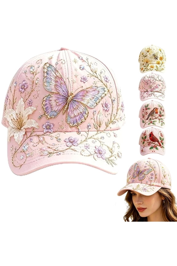 Limited Edition Garden Morning Cap Botanical Cottagecore Hat Bee Bloom Hat Botanical Adjustable Cotton