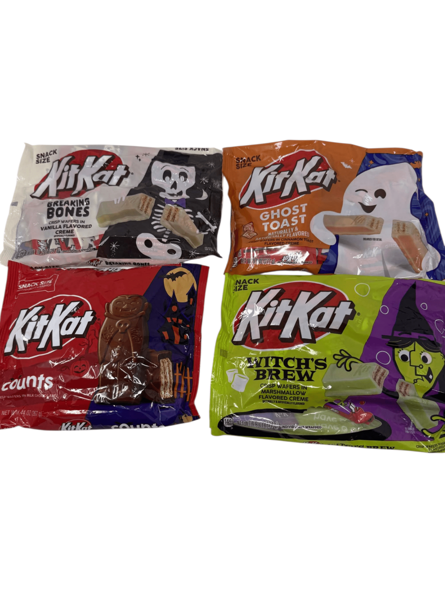Packed Toast In Store Limited Edition Halloween KitKat Multipack of 4 - Breaking Bones (10 ...