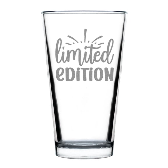 Limited Edition Hand Engraved 16oz Pint Glass, Unique Etched Drinkware, for Beer Lovers, Custom Barware