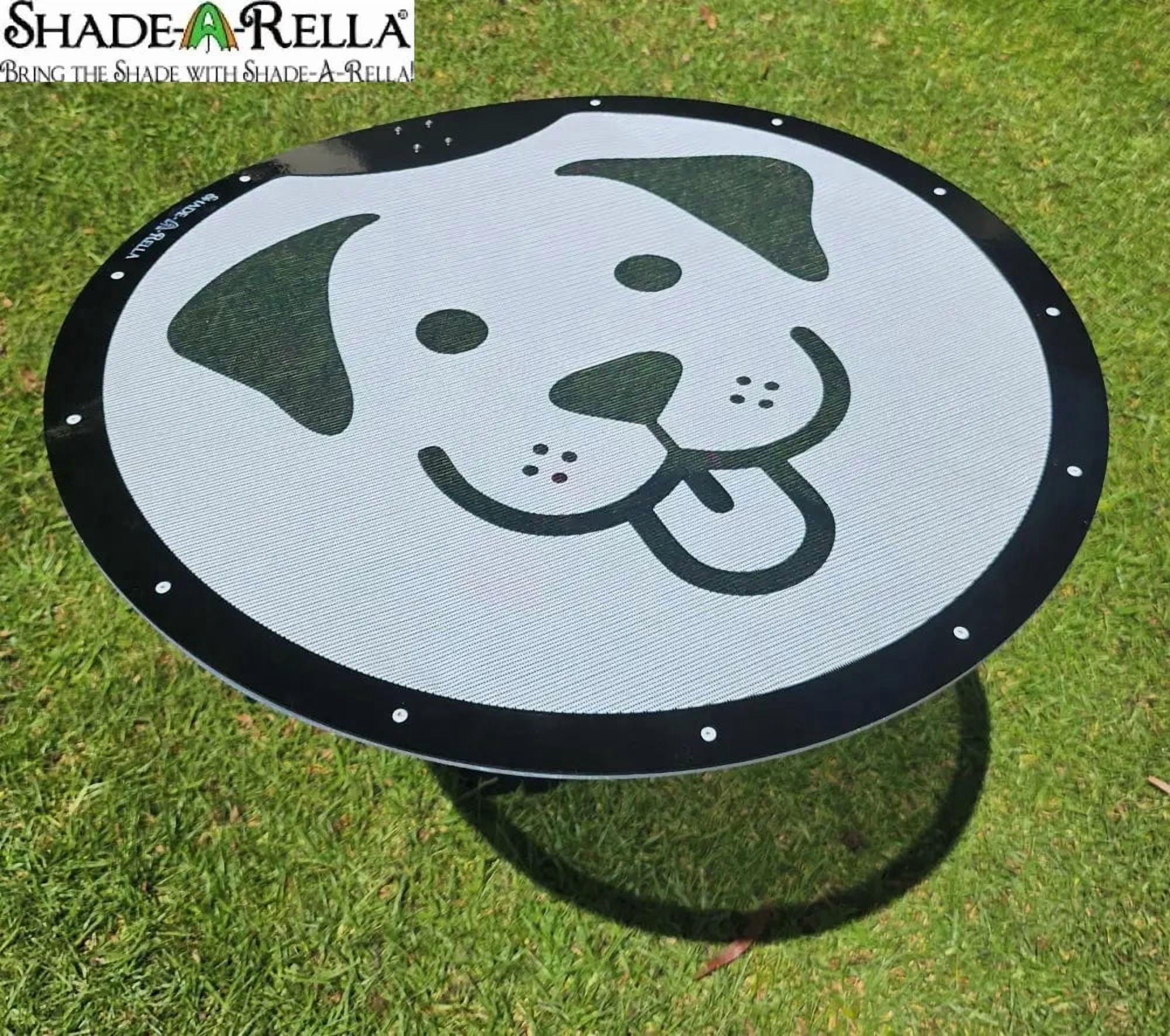 Limited Edition!  Introducing the Pup-A-Rella!  24" round, 70% shade cloth printed Puppy face plant shade, plant umbrella, portable shade