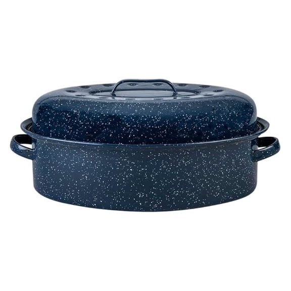 Limited Edition Large Covered Oval Roasting Pan, 18", Blue