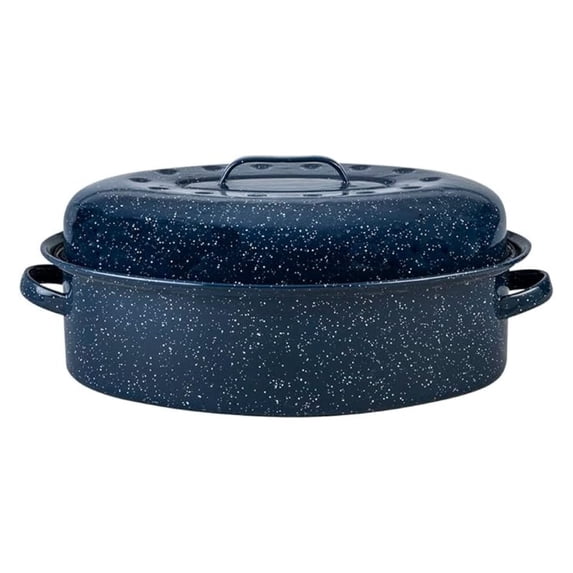 Limited Edition Large Covered Oval Roasting Pan, 18", Blue