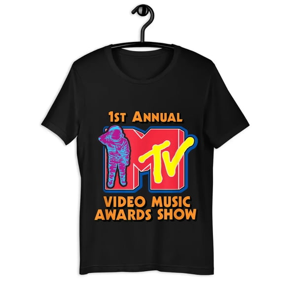 Limited Edition MTV Retro Neon 1st Annual Video Music Awards Show Moonman shirt, Up To s , Variety of designs and colors.-TH38060