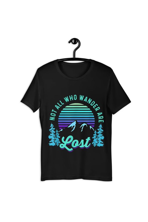 Limited Edition Not All Who Wander Are Lost Limited Edition Mountains Gift For Hiker shirt Gift Black shirt-TH38436