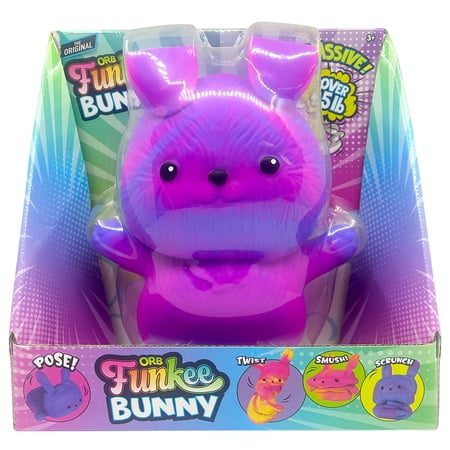 LIMITED EDITION ORB Funkee Animalz Bunny JUMBO (Blue/Purple) - Over 4.5 lbs - HUGE, Funny, Squishy, Stretchy!