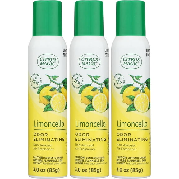 Limited Edition Odor Eliminating Air Freshener Spray, Limoncello, 3-Ounce, Pack of 3