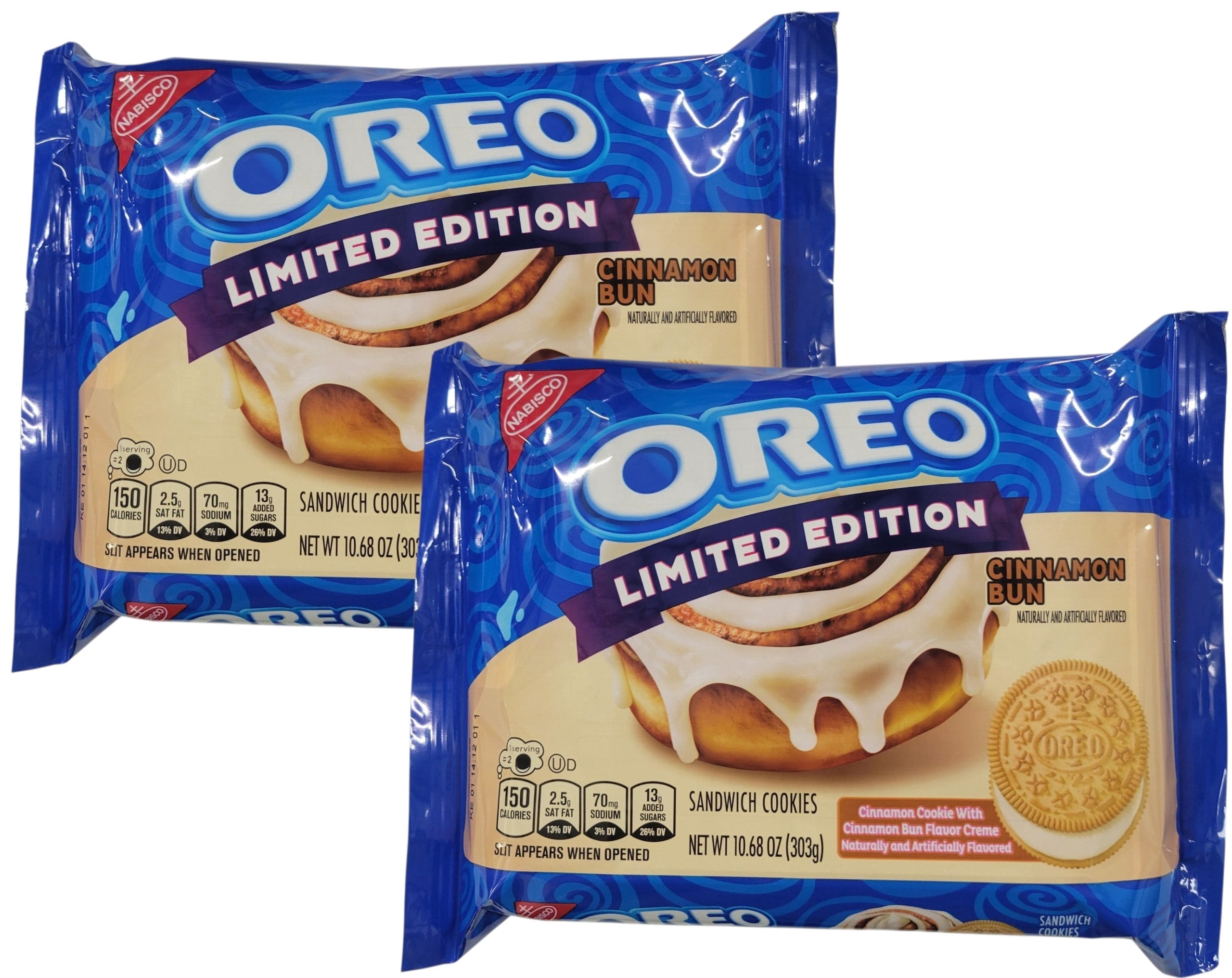 Limited Edition Oreo Cinnamon Bun Sandwich Cookies, 10.68 oz, Pack
