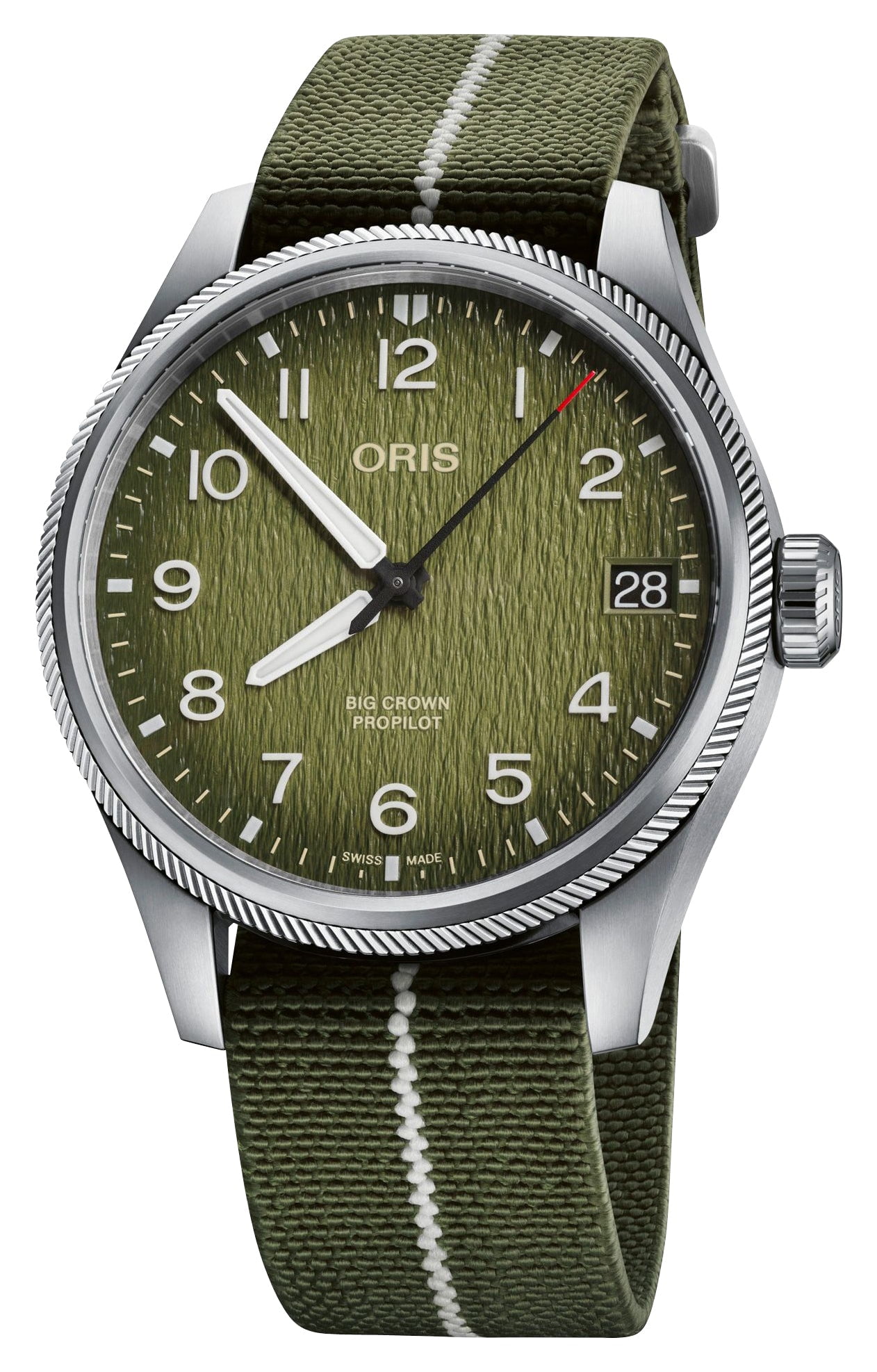 Limited Edition Oris ProPilot Okavango Air Rescue Automatic Green Dial Green Textile Interchangeable Brown Leather Strap Date Mens Watch 751 7761 4187 Set Walmart