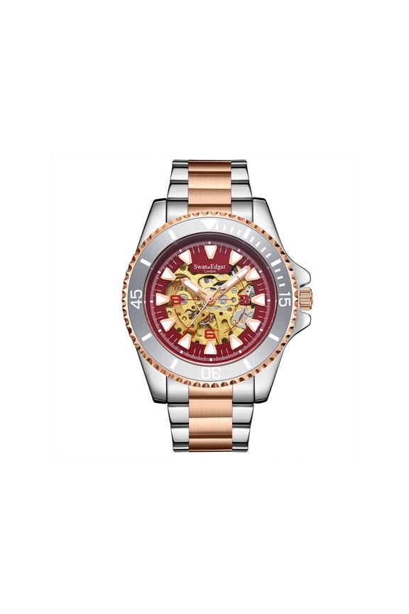 Limited Edition Swan & Edgar Hand Assembled Contemporary Skeleton Automatic - Two Tone