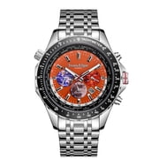 Limited Edition Swan & Edgar Hand Assembled World Timer Mechanical Quartz Hybrid Orange