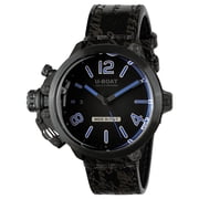 Limited Edition U-Boat Capsule Automatic Black PVD Black Dial Black Leather Strap Date Mens Watch 8808