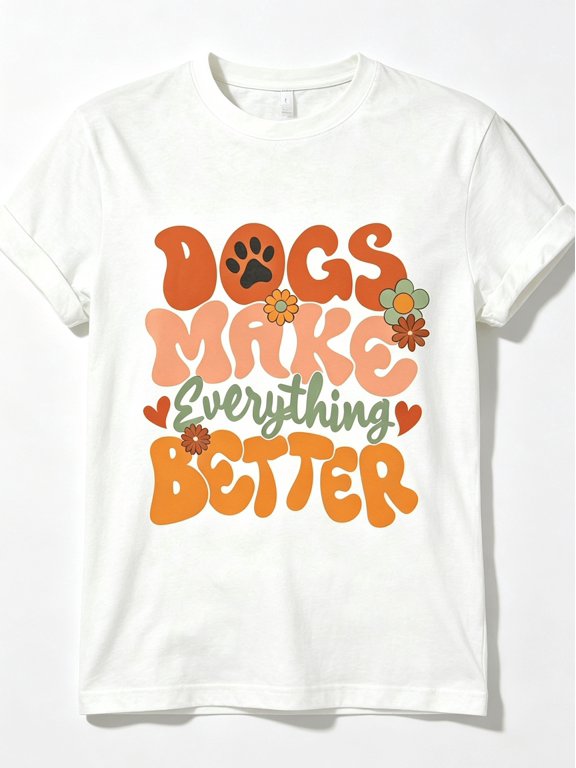 Limited Edition Unisex Dog Paw Print _Dogs Make Everything Better_ T-Shirt - Soft Breathable 100 Tee Suitable for Dog Owners, Casual Wear