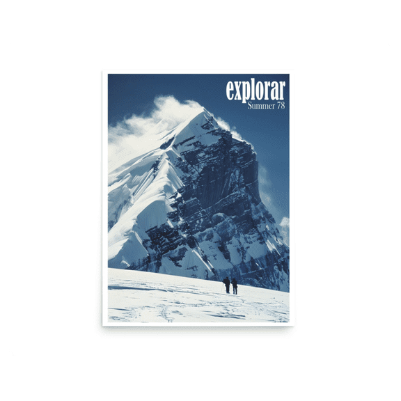 Limited Edition Vintage Explorar Advertising Poster Outdoor Poster Patagonia Catalogue Retro Advertisement 90S Retro Ad Snow Mountains