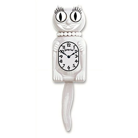 Limited Edition White Miss Kitty-Cat - Made by Kit-Cat Klock