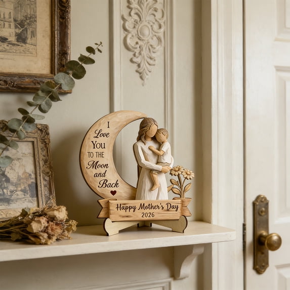 Limited Edition Wooden Ornament Love Engraved Gratitude Home Desk Decoration