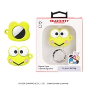 [Limited Edition] iFace Sanrio Series Silicone Protective Cover Compatible with Apple AirTag [Cute Character Case] [Carabiner Keychain Clip Included] - Keroppi