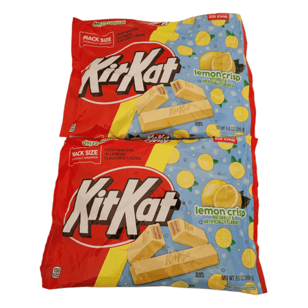 Limited Editon Spring Kit Kat's Snack Size Lemon Crisp Flavor 8.8 oz Bag Pack of 2