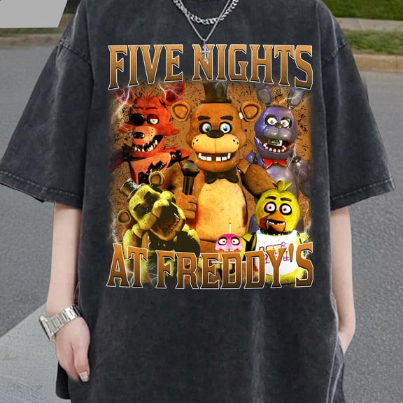 Limited Five Nights At Freddy's Vintage T-Shirt - Comfort Colors Unisex Foxy FNAF Graphic Tee for Men and Women