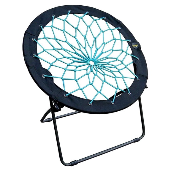 Limited Foldable Bunjo Bungee Chair for Dorms, Living Rooms, Bedrooms, Camping, Gaming & Lounging, Teal (Pack of 1)