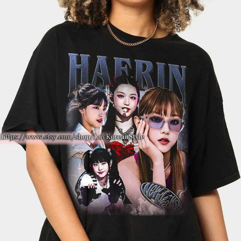 Limited Haerin Newjeans Korean Pop Tshirt Vintage Unisex Shirt