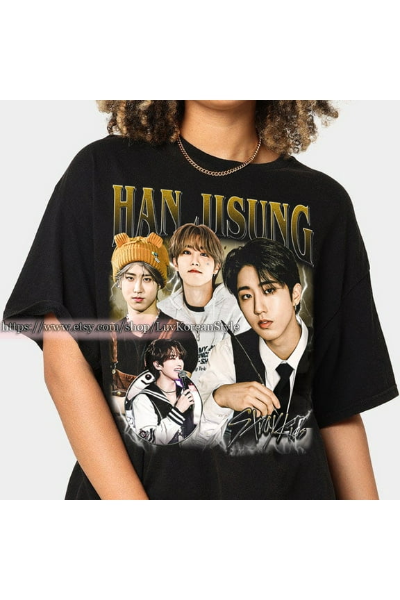 Limited Han Jisung Stray Kids Korean Pop Tshirt Vintage Unisex Shirt