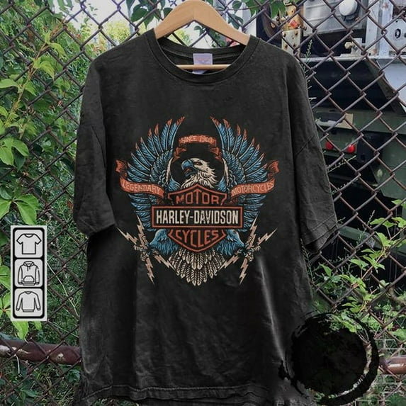 Limited Harley Davidson Electric Eagle Vintage 90s Graphic Style T-Shirt, Limited Harley Davidson Electric Eagle Shirt, Unisex shirt